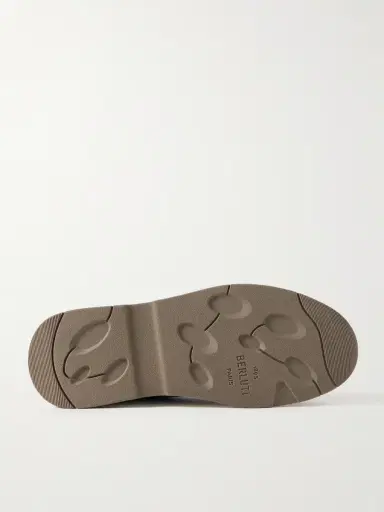 Berluti Échappée Scritto Suede Slip-On Sneakers - Men | Thumbnail 3 Berluti Échappée Scritto Suede Slip-On Sneakers - Men | Thumbnail 3