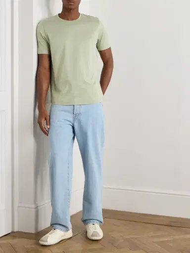 Loro Piana Silk and Cotton-Blend T-Shirt - Men | Thumbnail 2 Loro Piana Silk and Cotton-Blend T-Shirt - Men | Thumbnail 2