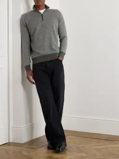 Loro Piana Roadster Cashmere Half-Zip Sweater - Men | Thumbnail 2 Loro Piana Roadster Cashmere Half-Zip Sweater - Men | Thumbnail 2