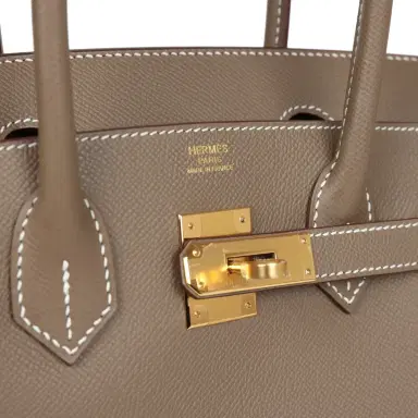 HERMÈS Hermes Birkin 30 Etoupe Epsom Gold Hardware | Thumbnail 7 HERMÈS Hermes Birkin 30 Etoupe Epsom Gold Hardware | Thumbnail 7