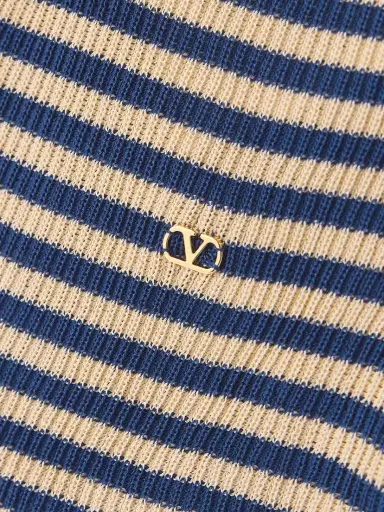 Valentino Garavani Ribbed Striped Silk Sweater | Thumbnail 5 Valentino Garavani Ribbed Striped Silk Sweater | Thumbnail 5