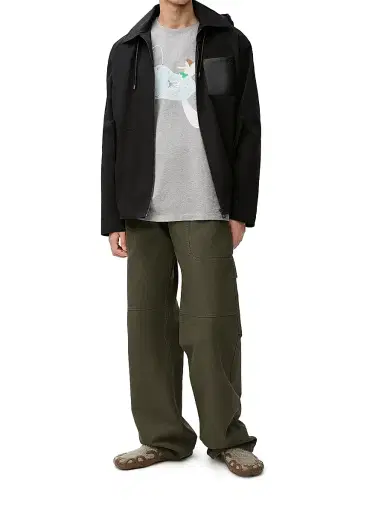 Loewe Men's Hooded Nylon-Blend Jacket | Thumbnail 2 Loewe Men's Hooded Nylon-Blend Jacket | Thumbnail 2