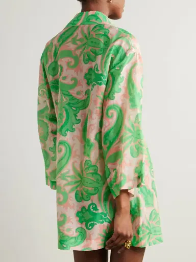 Etro Printed Cotton And Silk-blend Mini Shirt Dress | Thumbnail 3 Etro Printed Cotton And Silk-blend Mini Shirt Dress | Thumbnail 3