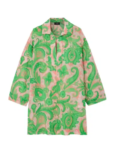 Etro Printed Cotton And Silk-blend Mini Shirt Dress | Thumbnail 1 Etro Printed Cotton And Silk-blend Mini Shirt Dress | Thumbnail 1