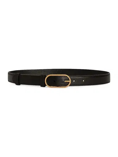 Dolce & Gabbana Women's Italian Tailoring DG Leather Belt - Nero - Size Medium | Thumbnail 1 Dolce & Gabbana Women's Italian Tailoring DG Leather Belt - Nero - Size Medium | Thumbnail 1