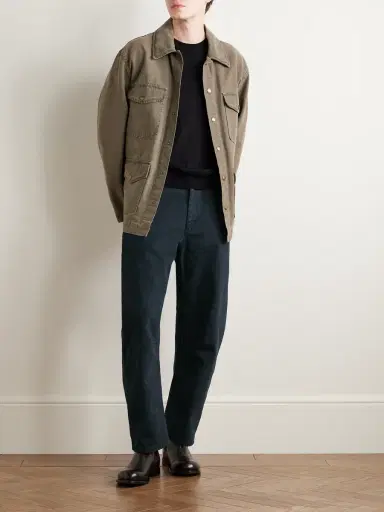 Nili Lotan Emir Straight-Leg Cotton-Blend Twill Trousers - Men | Thumbnail 2 Nili Lotan Emir Straight-Leg Cotton-Blend Twill Trousers - Men | Thumbnail 2