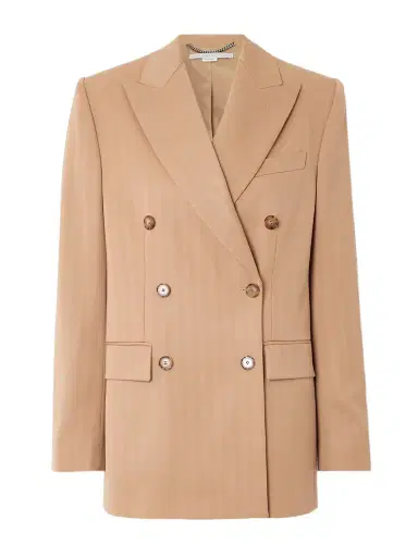 Stella McCartney Double-breasted Striped Wool-blend Blazer | Thumbnail 1 Stella McCartney Double-breasted Striped Wool-blend Blazer | Thumbnail 1
