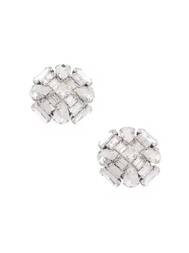 Alessandra Rich tone Crystal Clip Earrings | Thumbnail 1 Alessandra Rich tone Crystal Clip Earrings | Thumbnail 1