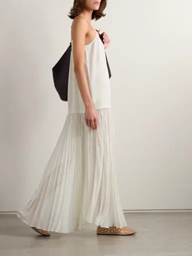 Zimmermann Crepe De Chine And Plissé-chiffon Maxi Dress | Thumbnail 2 Zimmermann Crepe De Chine And Plissé-chiffon Maxi Dress | Thumbnail 2