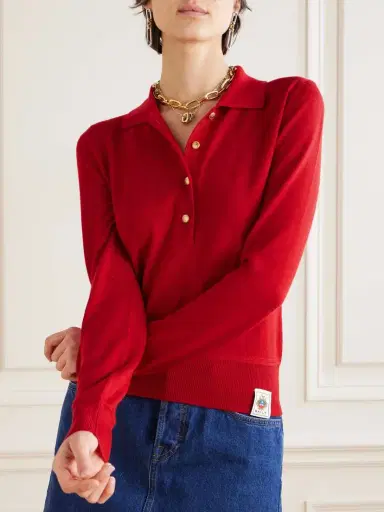 BALLY Cashmere And Silk-blend Polo Sweater | Thumbnail 3 BALLY Cashmere And Silk-blend Polo Sweater | Thumbnail 3