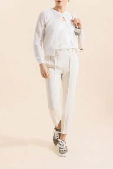 Brunello Cucinelli Linen Silk Paillette Cropped Cardigan | Thumbnail 2 Brunello Cucinelli Linen Silk Paillette Cropped Cardigan | Thumbnail 2