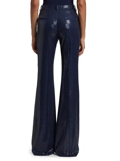 Michael Kors Collection Women's Haylee Sequined Flare Pants - Maritime | Thumbnail 5 Michael Kors Collection Women's Haylee Sequined Flare Pants - Maritime | Thumbnail 5