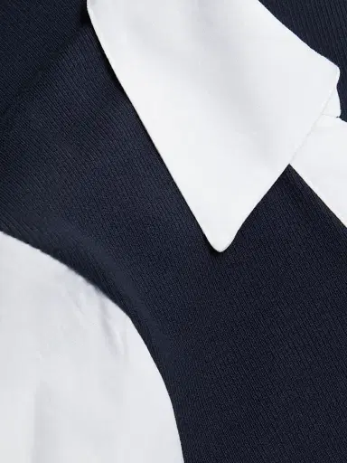 Cinq à Sept Women's Colleen Poplin-Sleeve Top - Navy White - Size XL | Thumbnail 7 Cinq à Sept Women's Colleen Poplin-Sleeve Top - Navy White - Size XL | Thumbnail 7
