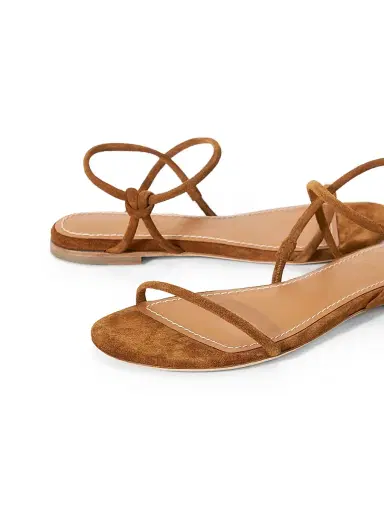 Staud Women's Laurel Suede Sandals - Tan - Size 10 | Thumbnail 4 Staud Women's Laurel Suede Sandals - Tan - Size 10 | Thumbnail 4