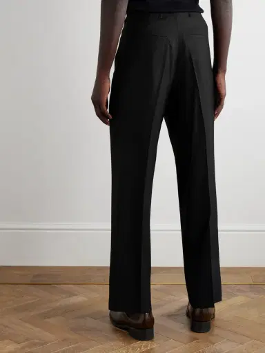 Our Legacy Borrowed Straight-Leg Pleated Wool Trousers - Men | Thumbnail 4 Our Legacy Borrowed Straight-Leg Pleated Wool Trousers - Men | Thumbnail 4