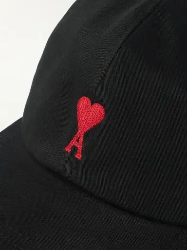 AMI PARIS Logo-Embroidered Cotton-Twill Baseball Cap - Men | Thumbnail 4 AMI PARIS Logo-Embroidered Cotton-Twill Baseball Cap - Men | Thumbnail 4