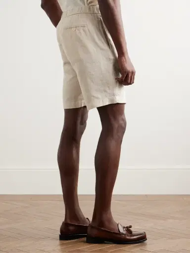 Frescobol Carioca Felipe Straight-Leg Linen and Cotton-Blend Drawstring Shorts - Men | Thumbnail 4 Frescobol Carioca Felipe Straight-Leg Linen and Cotton-Blend Drawstring Shorts - Men | Thumbnail 4