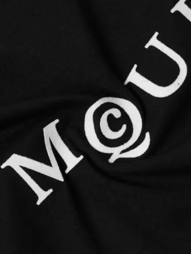 Alexander McQueen Logo-Flocked Cotton-Jersey T-Shirt - Men | Thumbnail 4 Alexander McQueen Logo-Flocked Cotton-Jersey T-Shirt - Men | Thumbnail 4