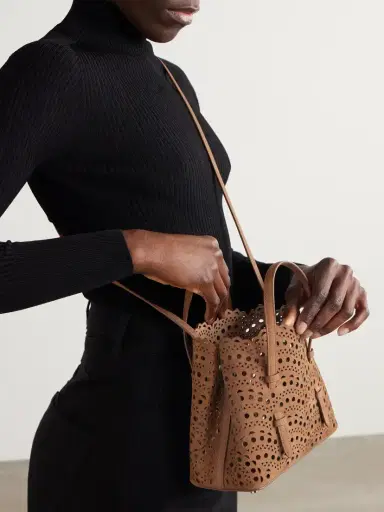 Alaïa Mina 20 Laser-cut Leather Tote | Thumbnail 6 Alaïa Mina 20 Laser-cut Leather Tote | Thumbnail 6