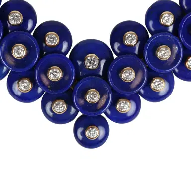 Van Cleef & Arpels Van Cleef & Arpels Bouton D’Or Necklace Turquoise, Lapis Lazuli and Diamonds & Yellow 18K Gold Hardware | Thumbnail 2 Van Cleef & Arpels Van Cleef & Arpels Bouton D’Or Necklace Turquoise, Lapis Lazuli and Diamonds & Yellow 18K Gold Hardware | Thumbnail 2