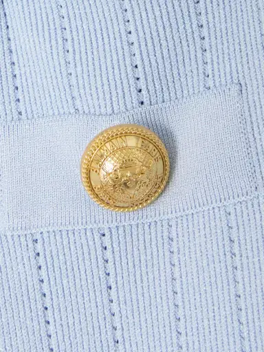 Balmain Button-embellished Ribbed-knit Mini Skirt | Thumbnail 4 Balmain Button-embellished Ribbed-knit Mini Skirt | Thumbnail 4