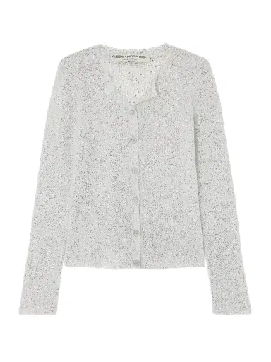 Alessandra Rich Sequined Knitted Cardigan | Thumbnail 1 Alessandra Rich Sequined Knitted Cardigan | Thumbnail 1