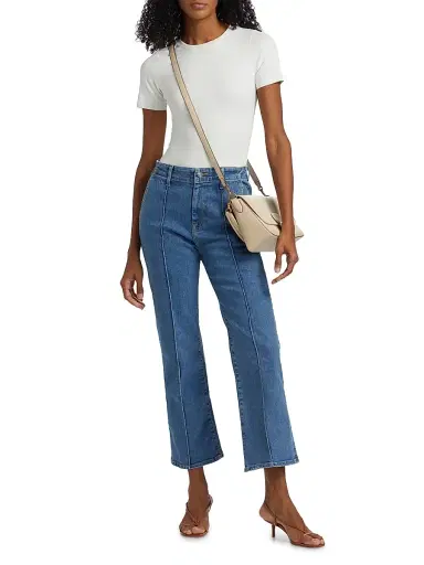 SIMKHAI Women's Ansel Crop Flare Jeans - Midnight Wash | Thumbnail 2 SIMKHAI Women's Ansel Crop Flare Jeans - Midnight Wash | Thumbnail 2