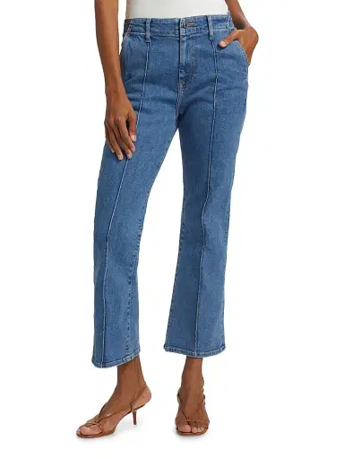 SIMKHAI Women's Ansel Crop Flare Jeans - Midnight Wash | Thumbnail 3 SIMKHAI Women's Ansel Crop Flare Jeans - Midnight Wash | Thumbnail 3