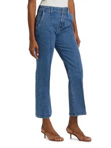 SIMKHAI Women's Ansel Crop Flare Jeans - Midnight Wash | Thumbnail 4 SIMKHAI Women's Ansel Crop Flare Jeans - Midnight Wash | Thumbnail 4