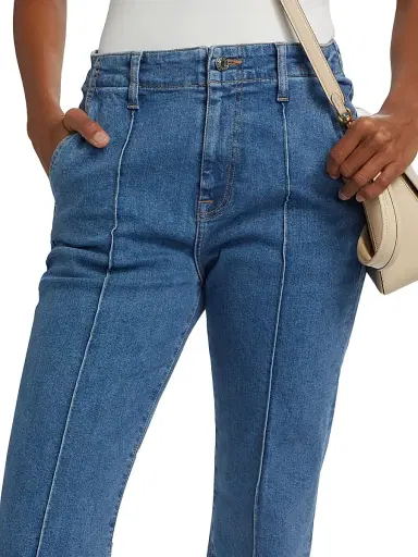 SIMKHAI Women's Ansel Crop Flare Jeans - Midnight Wash | Thumbnail 6 SIMKHAI Women's Ansel Crop Flare Jeans - Midnight Wash | Thumbnail 6