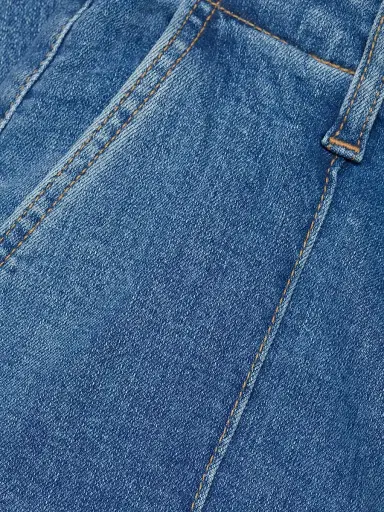 SIMKHAI Women's Ansel Crop Flare Jeans - Midnight Wash | Thumbnail 7 SIMKHAI Women's Ansel Crop Flare Jeans - Midnight Wash | Thumbnail 7