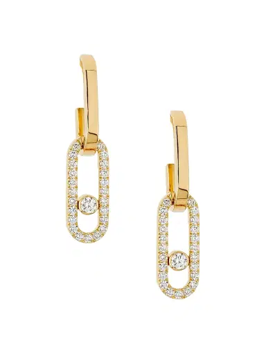 Messika Women's Move Link 18K Yellow Gold & 0.88 TCW Diamond Drop Earrings - Yellow Gold | Thumbnail 1 Messika Women's Move Link 18K Yellow Gold & 0.88 TCW Diamond Drop Earrings - Yellow Gold | Thumbnail 1