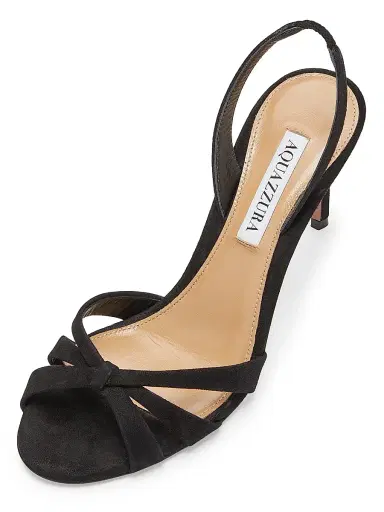 Aquazzura Women's Tati 85MM Suede Slingback Sandals | Thumbnail 4 Aquazzura Women's Tati 85MM Suede Slingback Sandals | Thumbnail 4