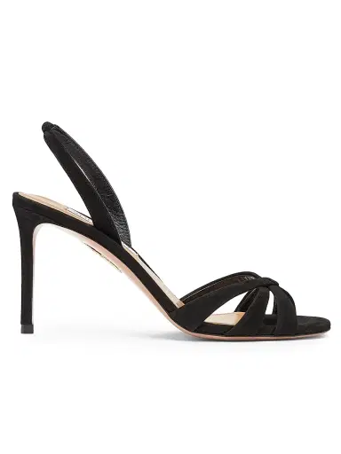 Aquazzura Women's Tati 85MM Suede Slingback Sandals | Thumbnail 1 Aquazzura Women's Tati 85MM Suede Slingback Sandals | Thumbnail 1