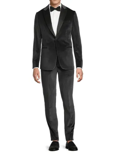 Pal Zileri Men's Satin-Lapel Velvet Tuxedo | Thumbnail 2 Pal Zileri Men's Satin-Lapel Velvet Tuxedo | Thumbnail 2