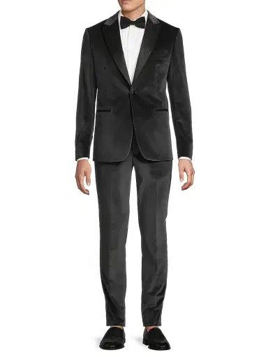 Pal Zileri Men's Satin-Lapel Velvet Tuxedo | Thumbnail 3 Pal Zileri Men's Satin-Lapel Velvet Tuxedo | Thumbnail 3
