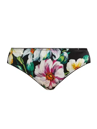 Dolce & Gabbana Women's Floral Picot-Trim Panty - Mix Fiori Nero | Thumbnail 1 Dolce & Gabbana Women's Floral Picot-Trim Panty - Mix Fiori Nero | Thumbnail 1