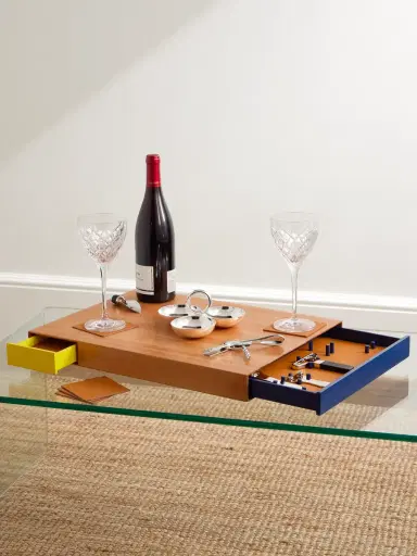 L'Atelier Du Vin Le Plateau Wood, Lacquer, Leather and Chromed Metal Wine Tool and Tray Set - Men | Thumbnail 2 L'Atelier Du Vin Le Plateau Wood, Lacquer, Leather and Chromed Metal Wine Tool and Tray Set - Men | Thumbnail 2