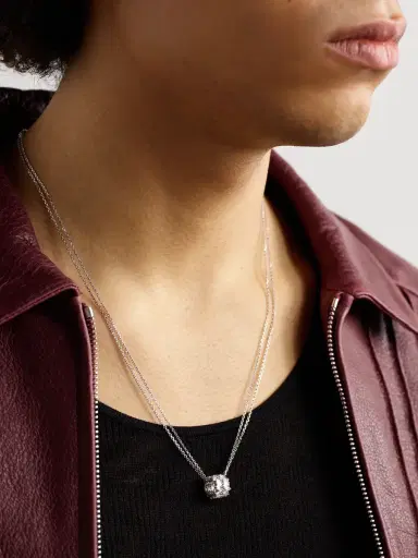 Suzanne Kalan 18-Karat White Gold Diamond Necklace - Men | Thumbnail 2 Suzanne Kalan 18-Karat White Gold Diamond Necklace - Men | Thumbnail 2