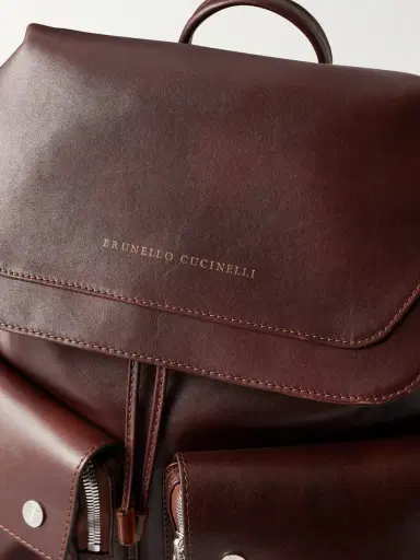 Brunello Cucinelli Leather Backpack - Men | Thumbnail 5 Brunello Cucinelli Leather Backpack - Men | Thumbnail 5