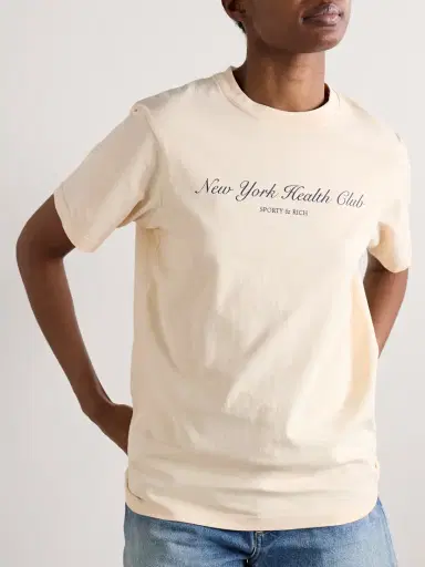 Sporty & Rich Printed Cotton-jersey T-shirt | Thumbnail 3 Sporty & Rich Printed Cotton-jersey T-shirt | Thumbnail 3