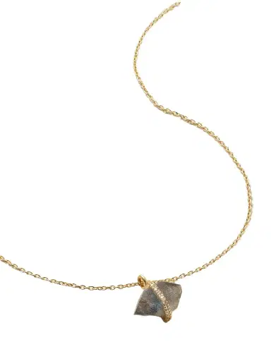 Melissa Joy Manning 14-karat Recycled Gold, Labradorite And Herkimer Diamond Necklace | Thumbnail 1 Melissa Joy Manning 14-karat Recycled Gold, Labradorite And Herkimer Diamond Necklace | Thumbnail 1