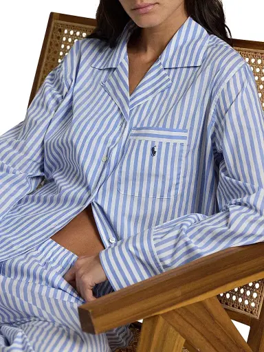 Polo Ralph Lauren Women's Striped Cotton Pajamas | Thumbnail 5 Polo Ralph Lauren Women's Striped Cotton Pajamas | Thumbnail 5