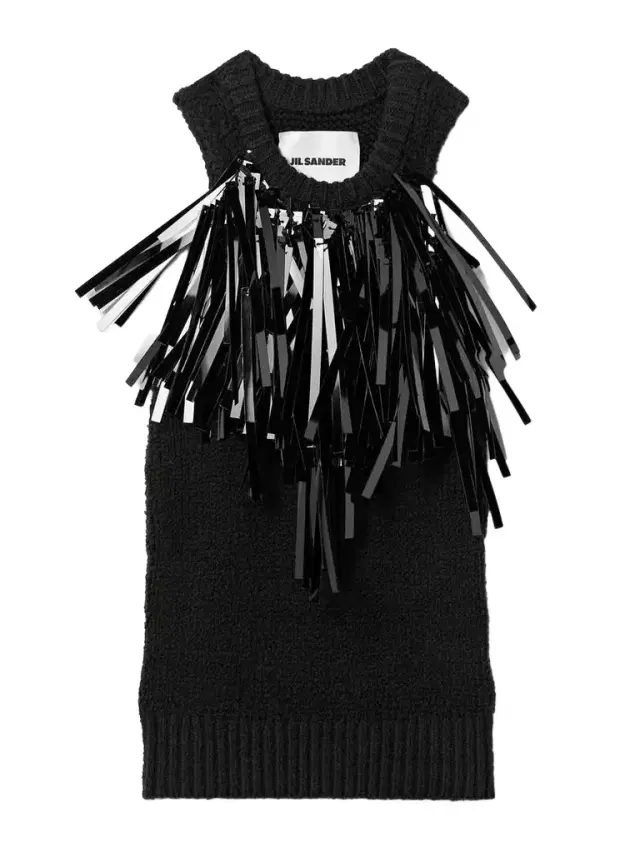 Embellished Ribbed Cotton-blend Tank Embellished Ribbed Cotton-blend Tank