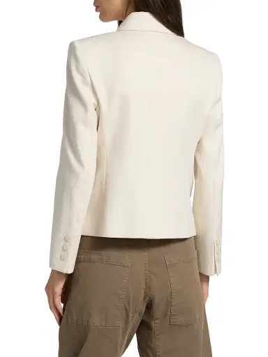 Nili Lotan Women's Jamison Wool Shirt Jacket - Stone | Thumbnail 5 Nili Lotan Women's Jamison Wool Shirt Jacket - Stone | Thumbnail 5