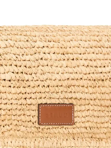 STAUD Women's Harlow Raffia & Leather Shoulder Bag - Natural Tan | Thumbnail 3 STAUD Women's Harlow Raffia & Leather Shoulder Bag - Natural Tan | Thumbnail 3