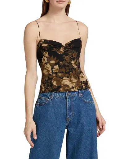 Reformation Women's Pixie Printed Sweetheart Top - Grand Dame | Thumbnail 3 Reformation Women's Pixie Printed Sweetheart Top - Grand Dame | Thumbnail 3