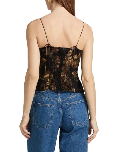 Reformation Women's Pixie Printed Sweetheart Top - Grand Dame | Thumbnail 5 Reformation Women's Pixie Printed Sweetheart Top - Grand Dame | Thumbnail 5