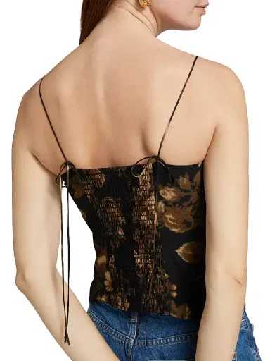 Reformation Women's Pixie Printed Sweetheart Top - Grand Dame | Thumbnail 6 Reformation Women's Pixie Printed Sweetheart Top - Grand Dame | Thumbnail 6