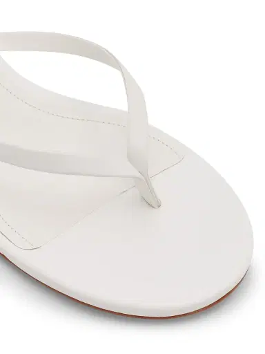 Schutz Women's Carolyn 50MM Leather Kitten-Heel Sandals - White | Thumbnail 6 Schutz Women's Carolyn 50MM Leather Kitten-Heel Sandals - White | Thumbnail 6